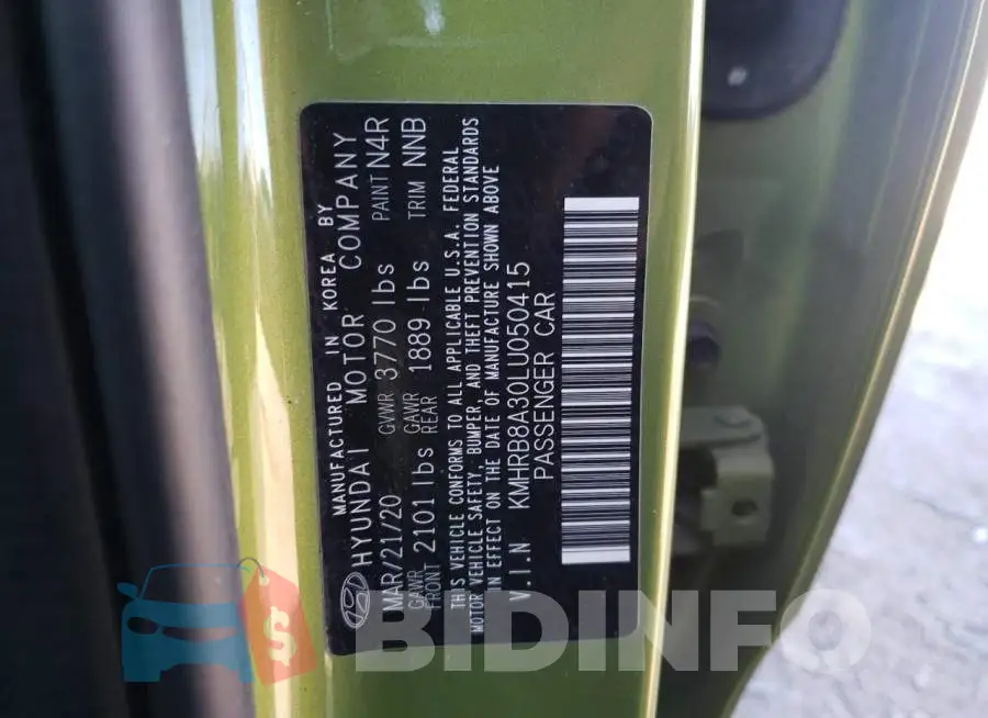 KMHRB8A30LU050415 Photo# 13