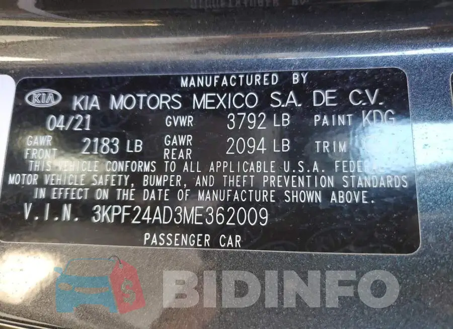 3KPF24AD3ME362009 Photo# 12