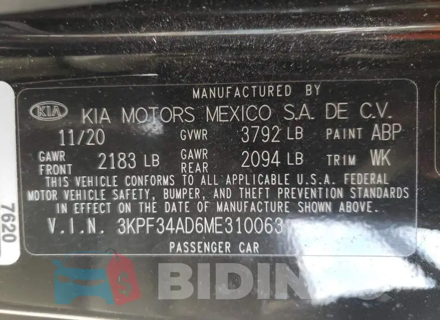 3KPF34AD6ME310063 Photo# 13