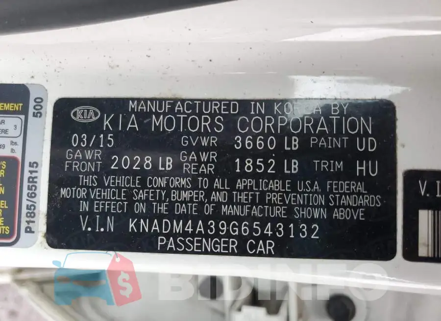KNADM4A39G6543132 Photo# 12