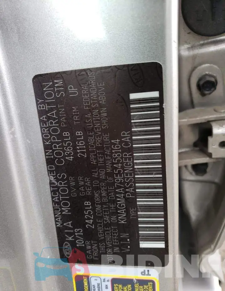 KNAGM4A79E5458164 Photo# 12