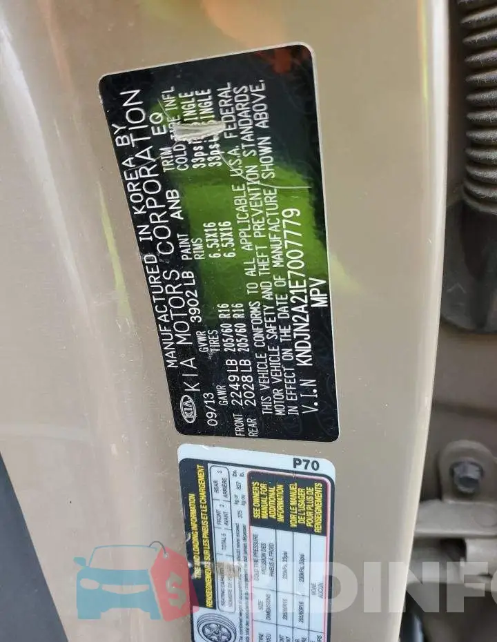 KNDJN2A21E7007779 Photo# 12