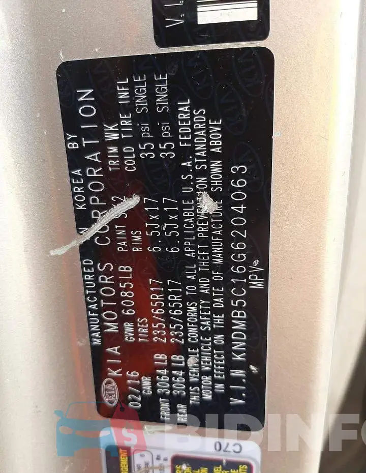 KNDMB5C16G6204063 Photo# 13