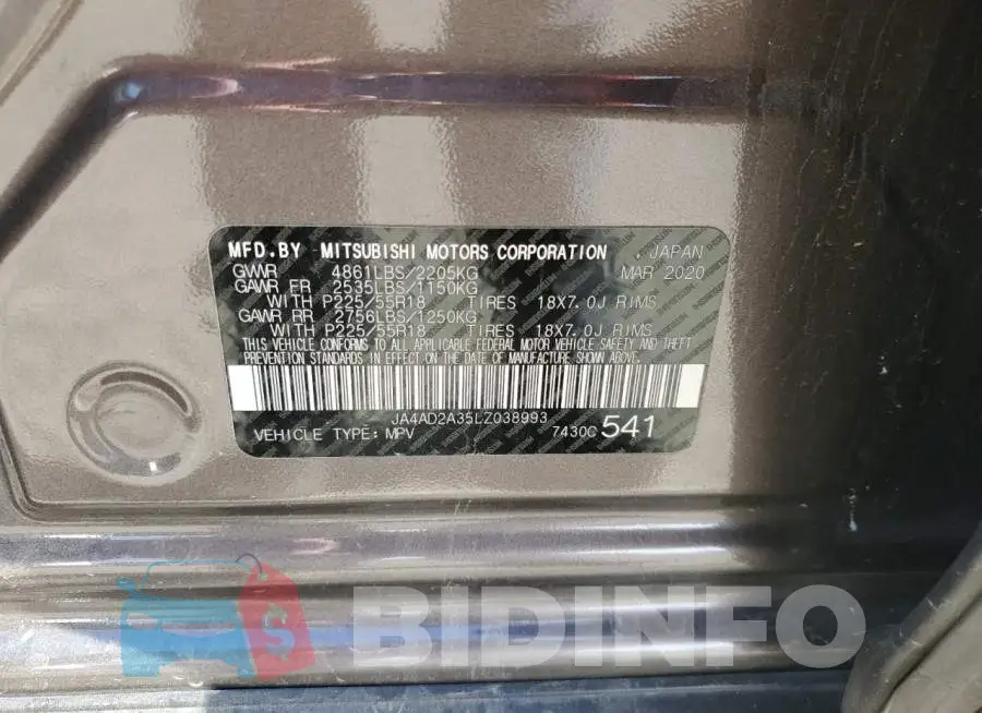 JA4AD2A35LZ038993 Photo# 13