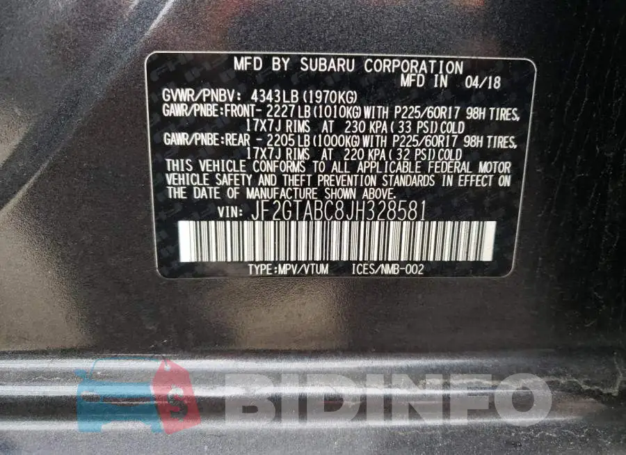 JF2GTABC8JH328581 Photo# 10