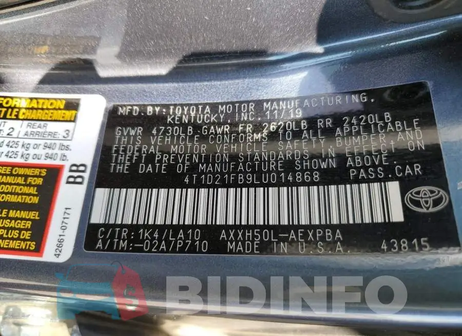 4T1D21FB9LU014868 Photo# 12