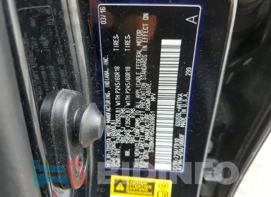 5TDBKRFH5GS269851 Photo# 13