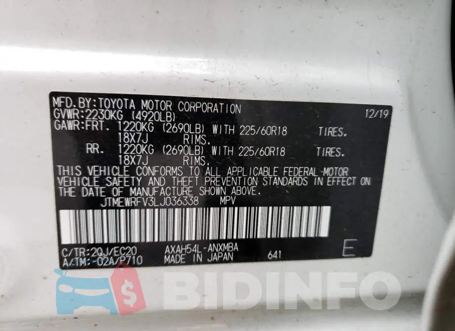 JTMEWRFV3LJ036338 Photo# 13