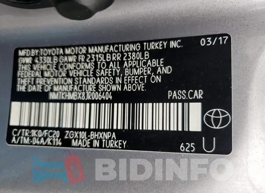 NMTKHMBX8JR006404 Photo# 12