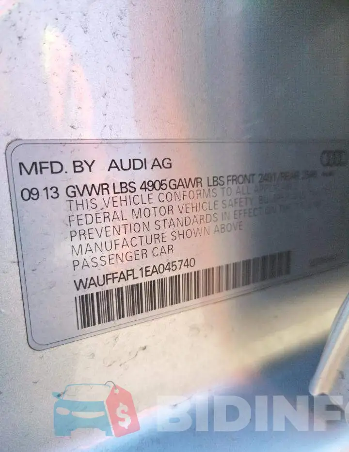 WAUFFAFL1EA045740 Photo# 12