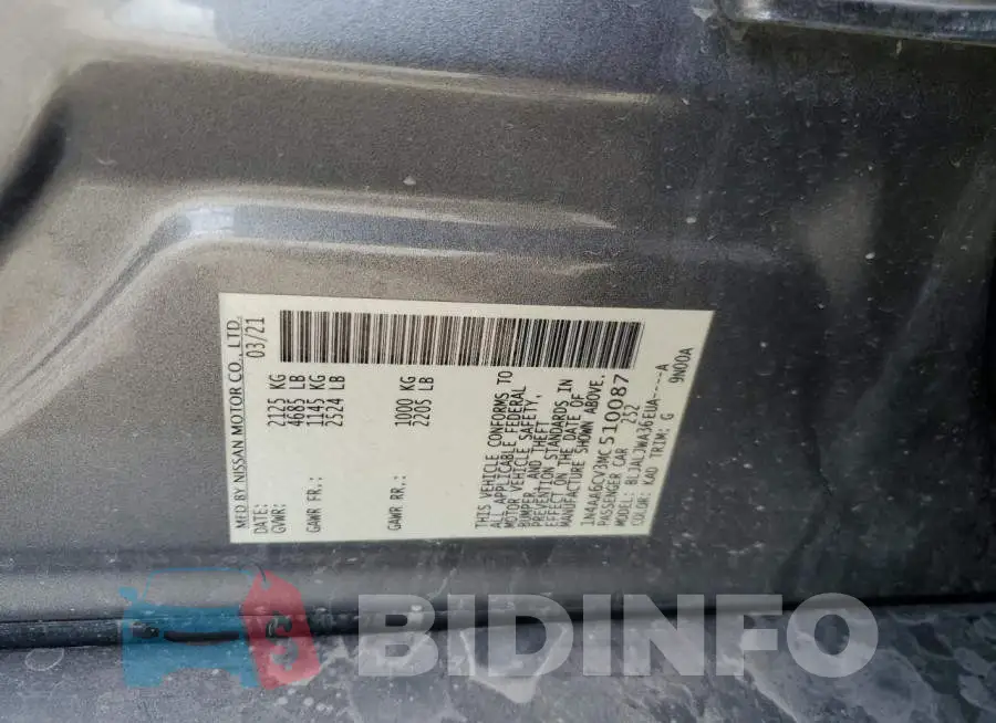 1N4AA6CV3MC510087 Photo# 12