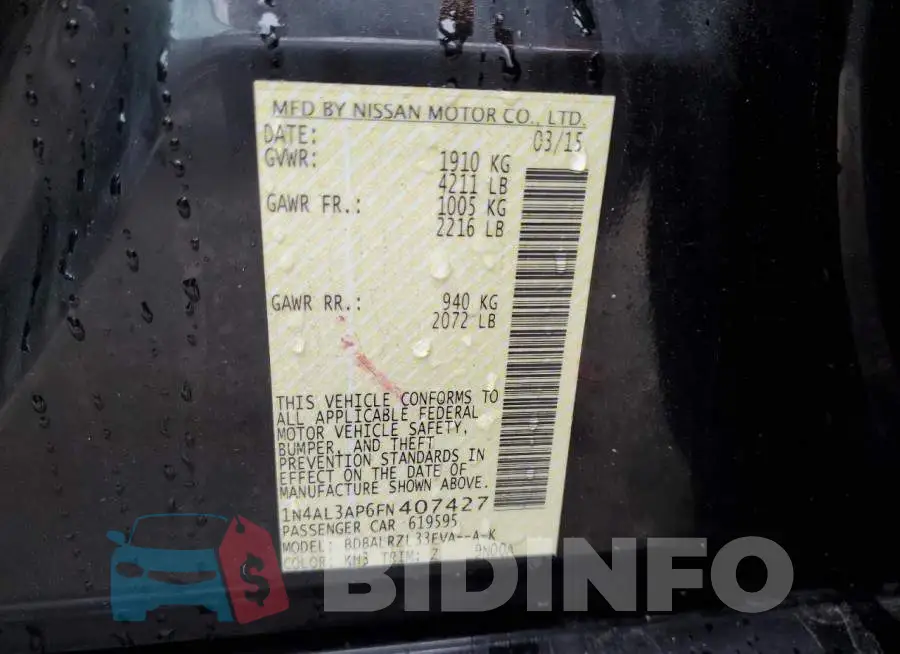 1N4AL3AP6FN407427 Photo# 13