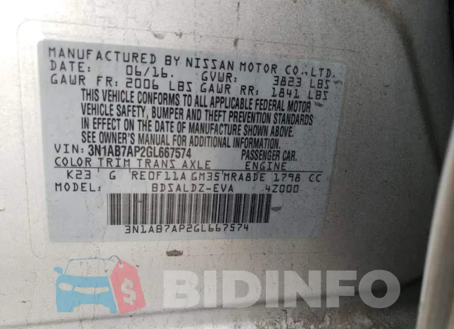 3N1AB7AP2GL667574 Photo# 12