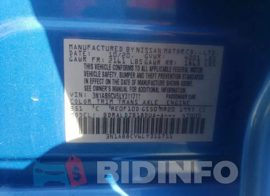 3N1AB8CV6LY311711 Photo# 12