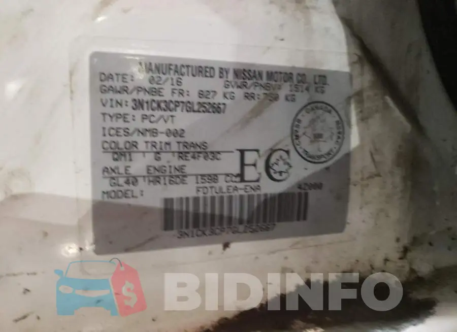 3N1CK3CP7GL252667 Photo# 13