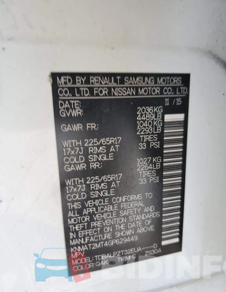 KNMAT2MT4GP629449 Photo# 13