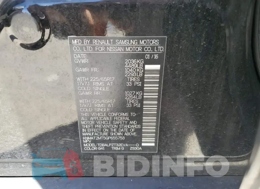 KNMAT2MT5GP655753 Photo# 13