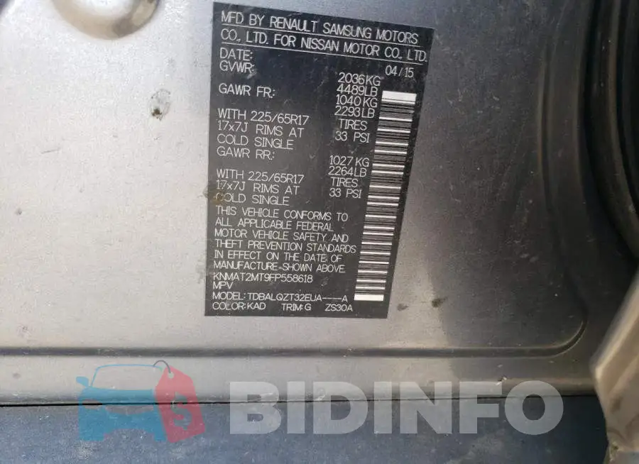 KNMAT2MT9FP558618 Photo# 13