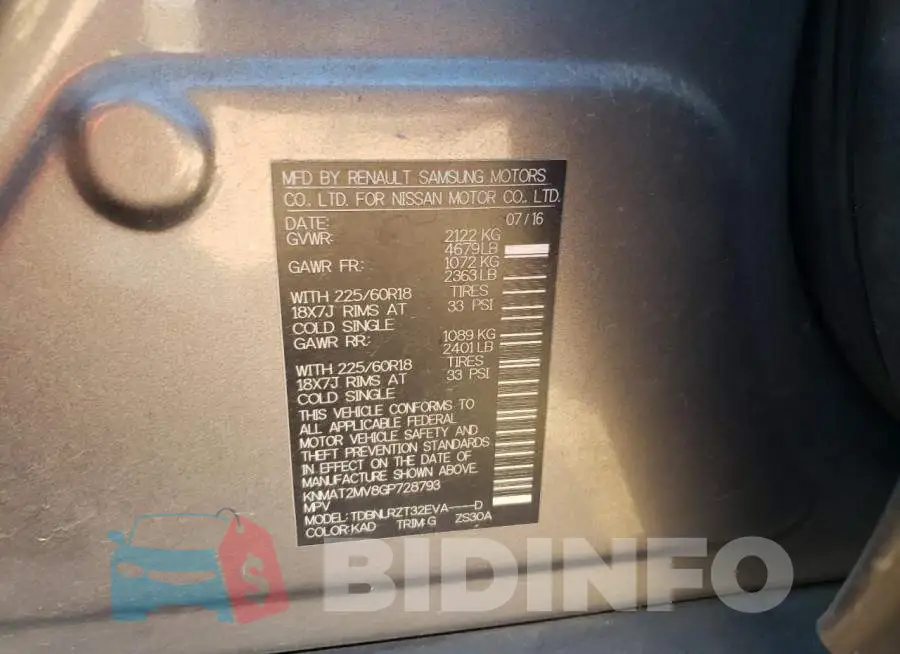 KNMAT2MV8GP728793 Photo# 10