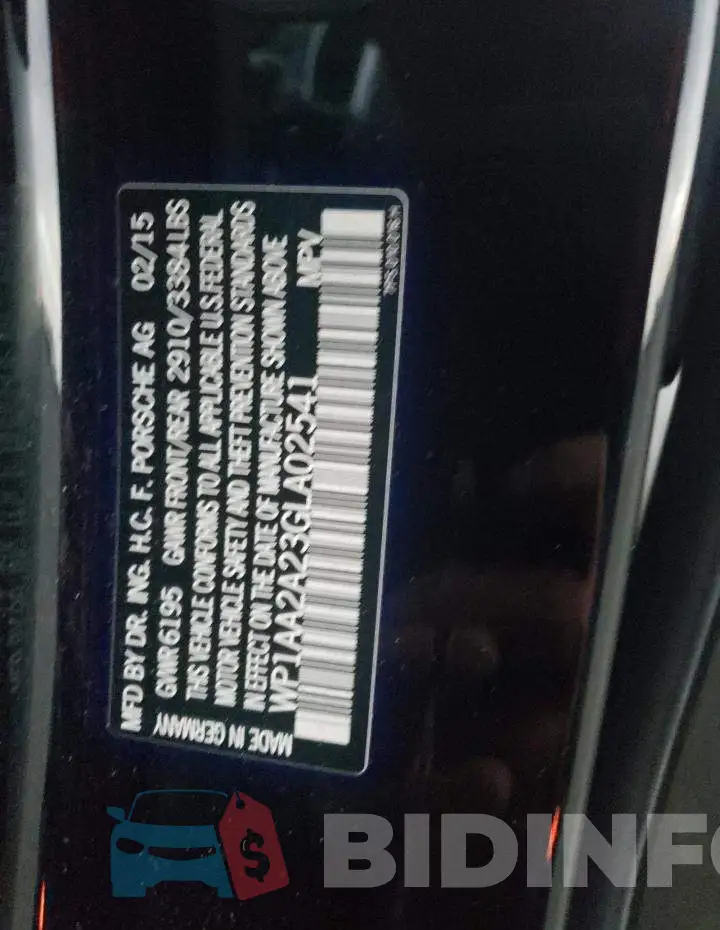 WP1AA2A23GLA02541 Photo# 13
