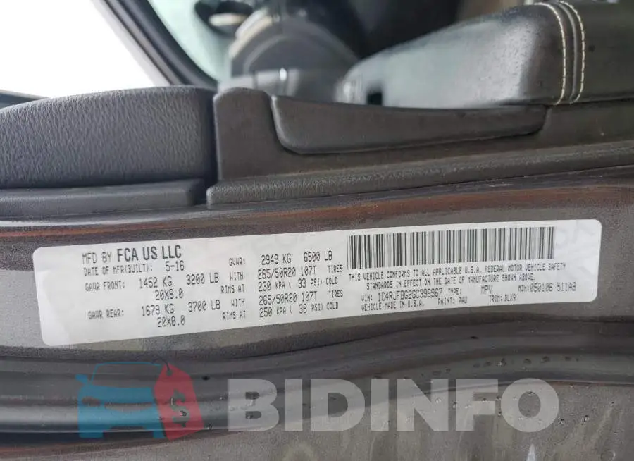 1C4RJFBG2GC398967 Photo# 12