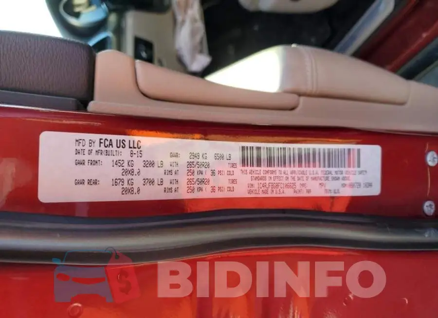 1C4RJFBG8FC106625 Photo# 13