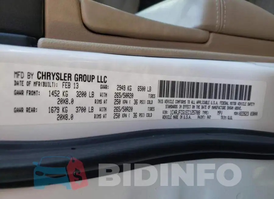 1C4RJFCG1EC125708 Photo# 12