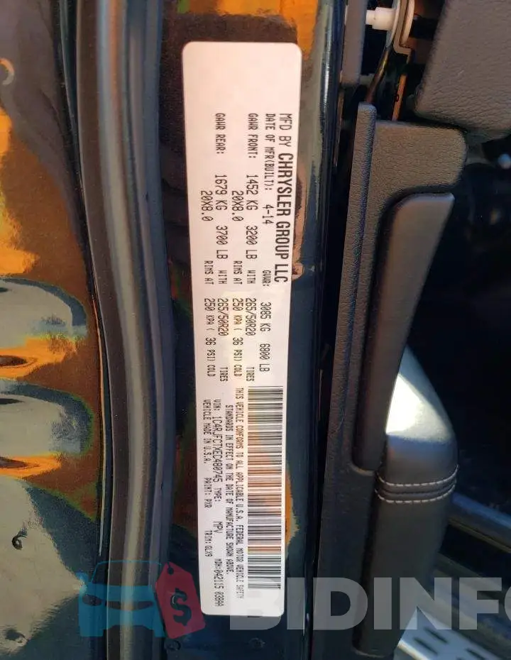 1C4RJFCTXEC480745 Photo# 13
