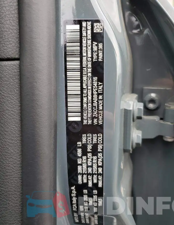 ZACCJBAB8HPE54816 Photo# 12