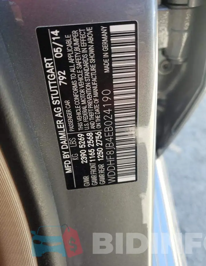 WDDHF8JB4EB024190 Photo# 13