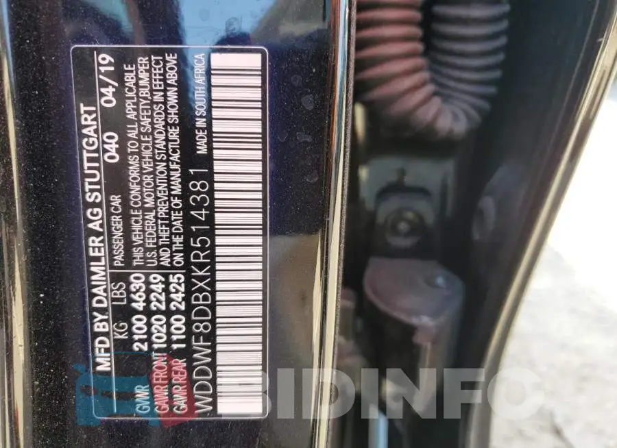 WDDWF8DBXKR514381 Photo# 12