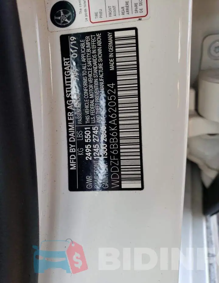 WDDZF6BB6KA620524 Photo# 12