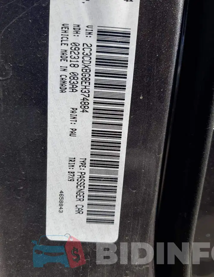 2C3CDXBG8EH374884 Photo# 12