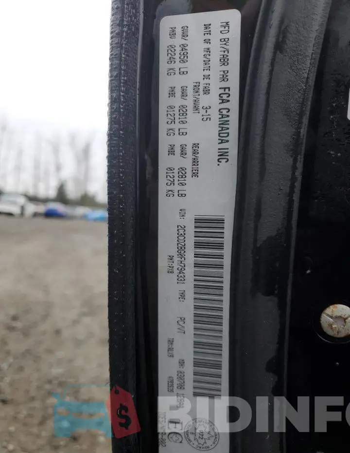 2C3CDZBG0FH794331 Photo# 13