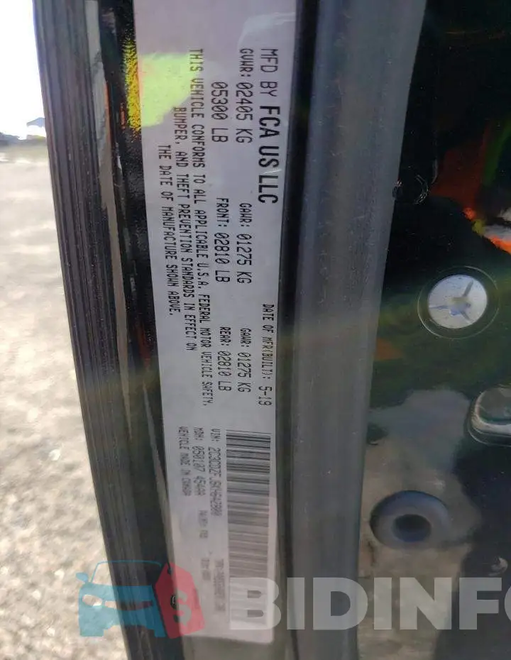 2C3CDZFJ6KH642800 Photo# 12