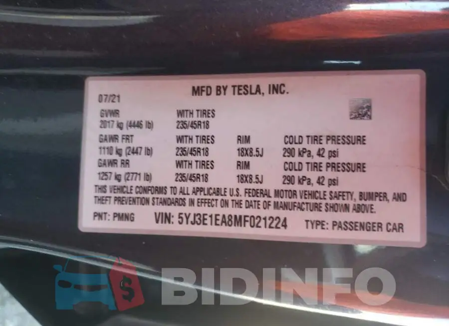 5YJ3E1EA8MF021224 Photo# 12
