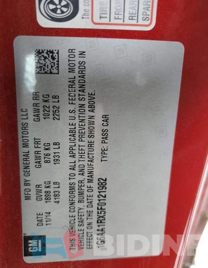 1G6AA1RX5F0121982 Photo# 12