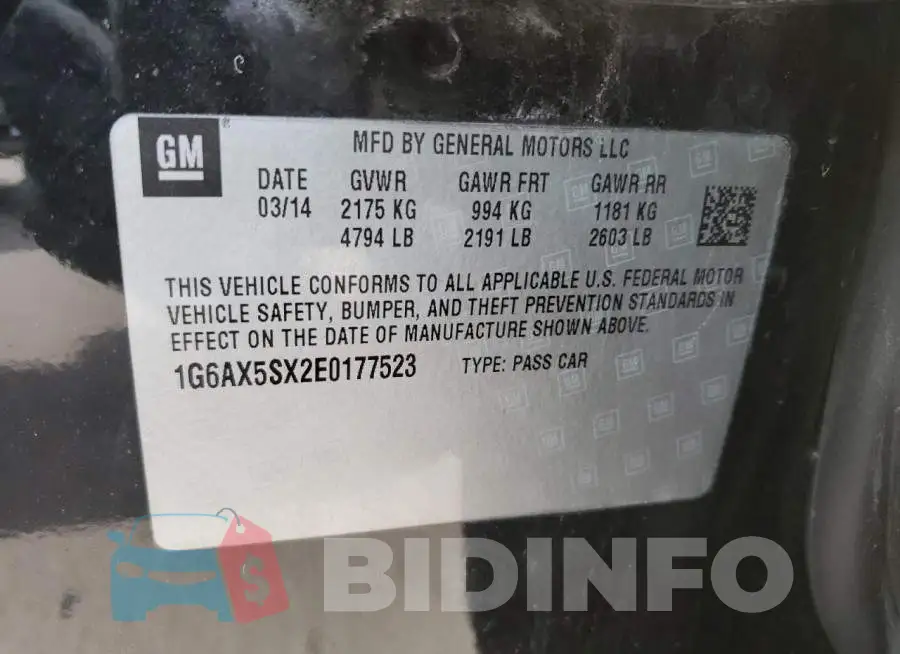 1G6AX5SX2E0177523 Photo# 12