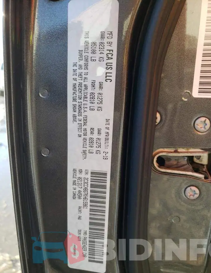 2C3CCABG7KH615961 Photo# 13