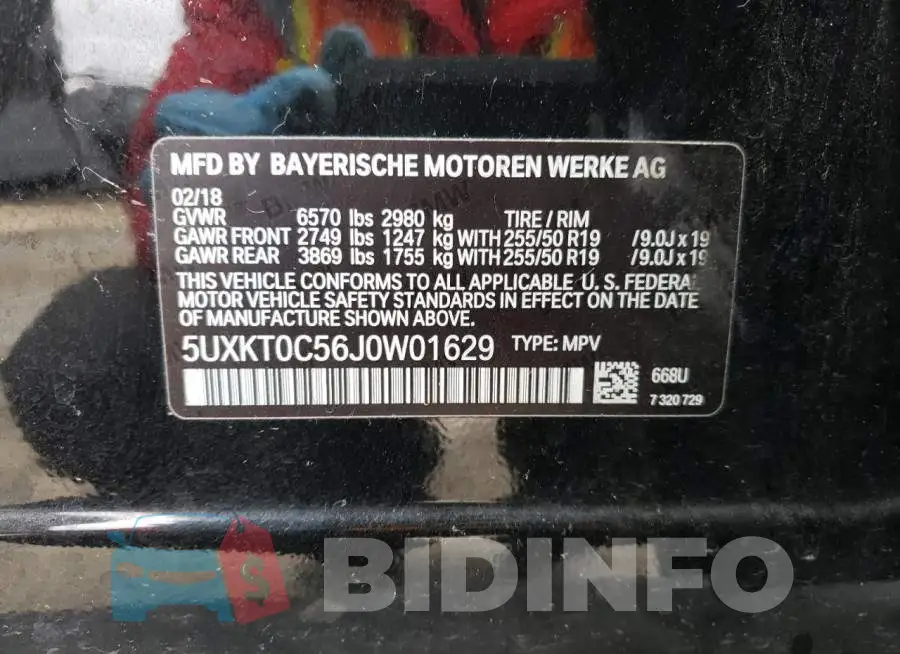 5UXKT0C56J0W01629 Photo# 13