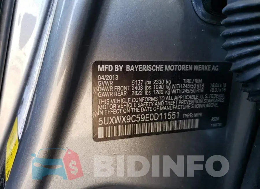 5UXWX9C59E0D11551 Photo# 13