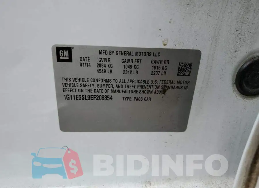 1G11E5SL9EF208854 Photo# 12