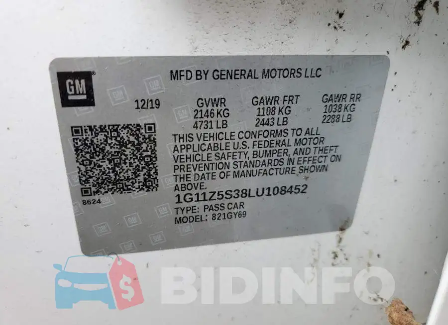 1G11Z5S38LU108452 Photo# 13