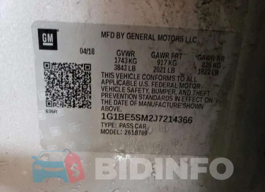 1G1BE5SM2J7214366 Photo# 12
