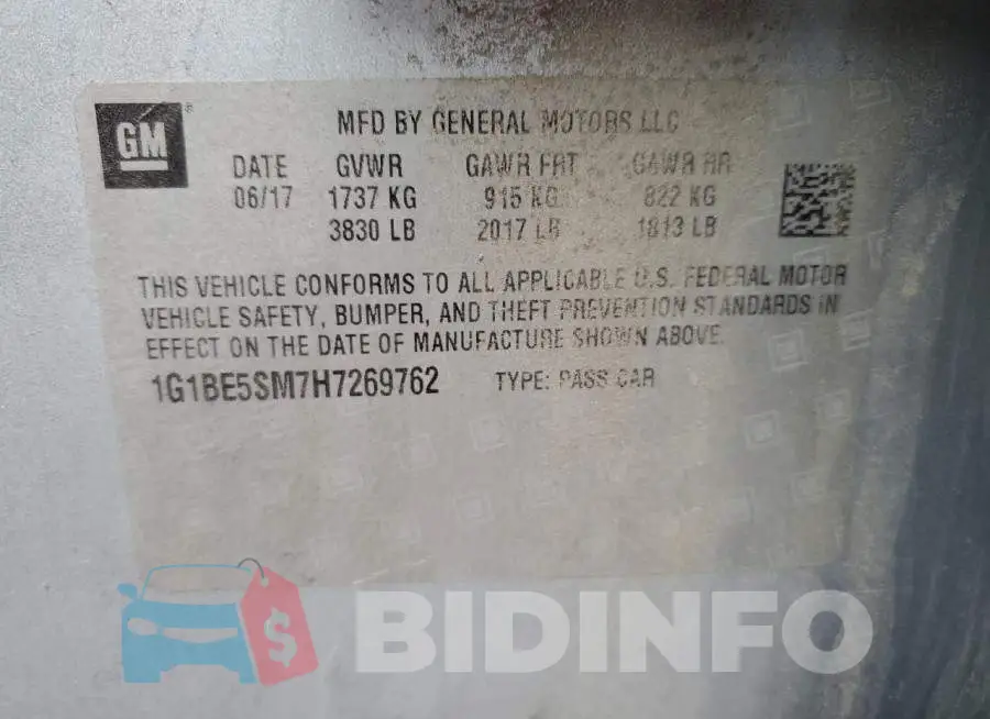 1G1BE5SM7H7269762 Photo# 13