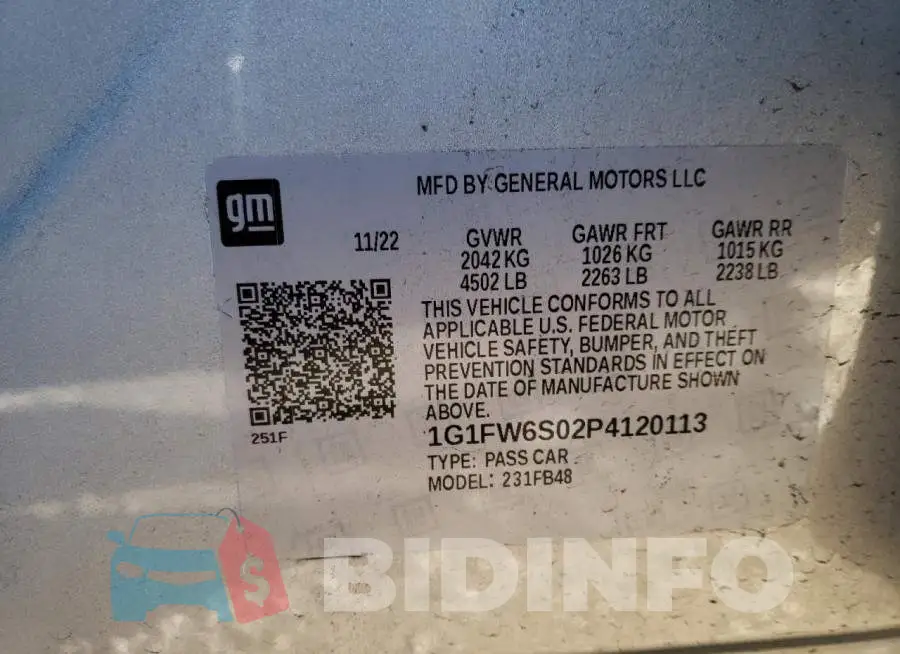 1G1FW6S02P4120113 Photo# 13