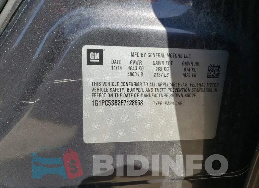 1G1PC5SB2F7128668 Photo# 13