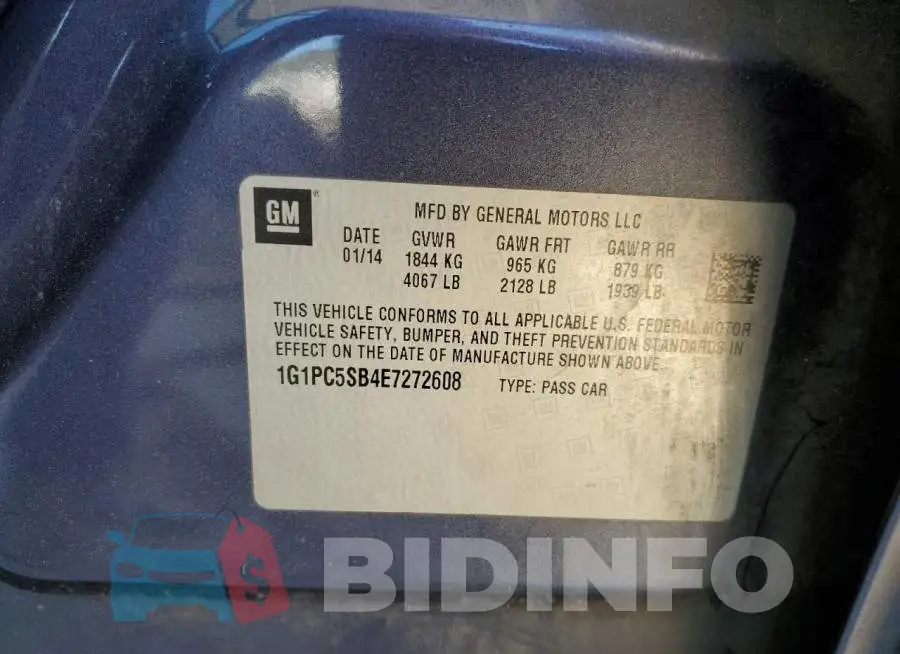 1G1PC5SB4E7272608 Photo# 12