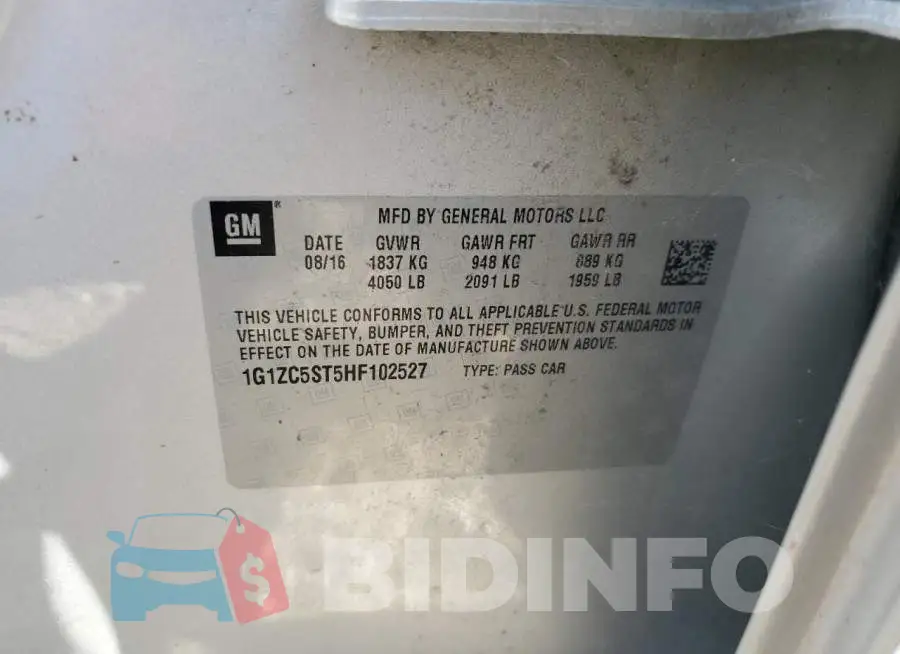 1G1ZC5ST5HF102527 Photo# 12