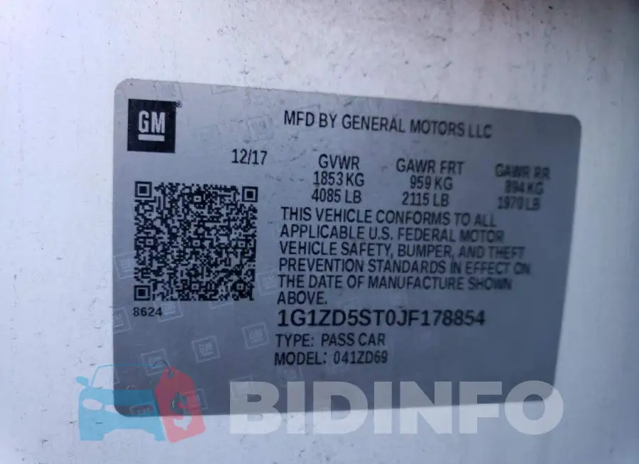 1G1ZD5ST0JF178854 Photo# 12